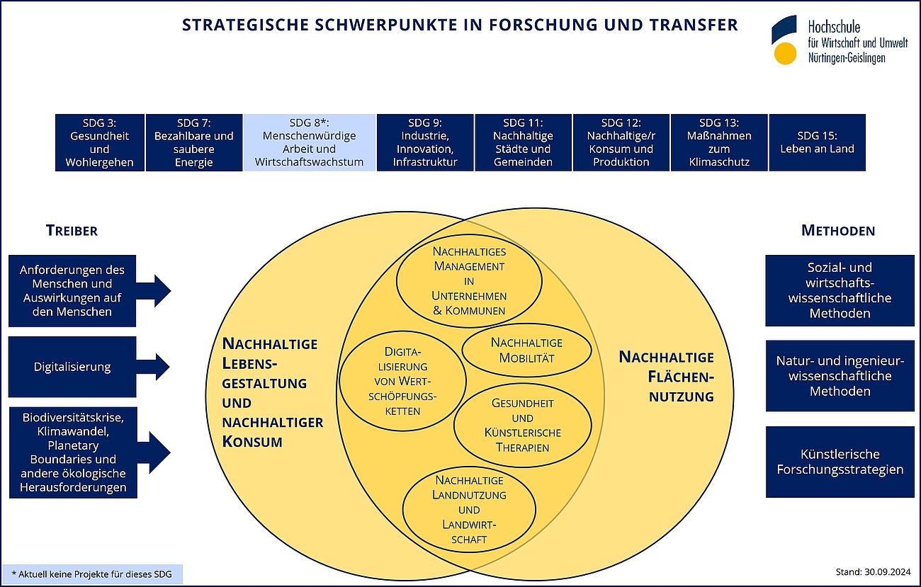 Grafik Strategische Schwerpunkte in Forschung und Transfer