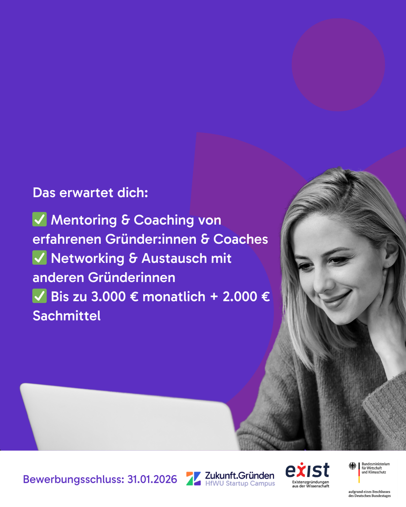 EXIST-Women 2026 - Das erwartet dich