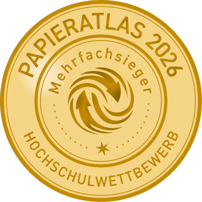 Grafik Medaillensiegel "Papieratlas 2026"